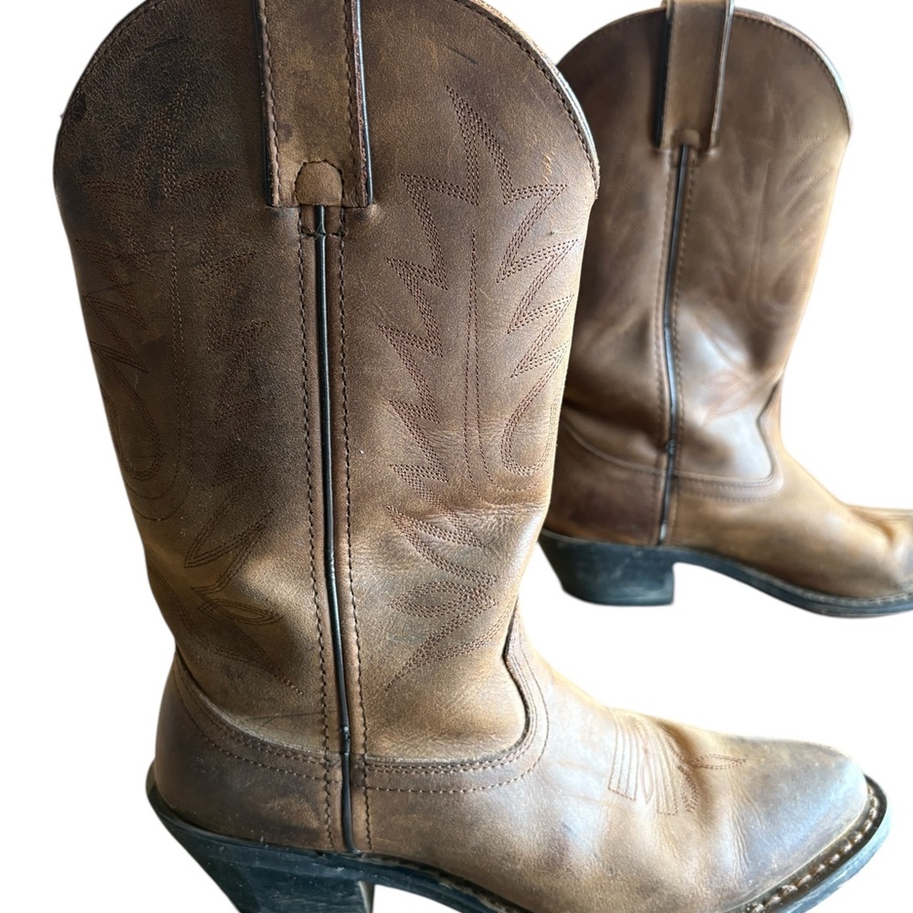 Durango Brown Heeled Boots - Picture 6 of 15